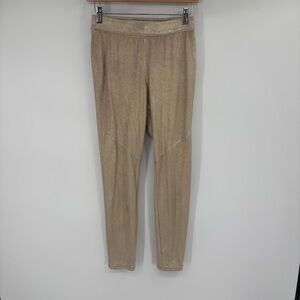 Free People Metallic Gold Leggings